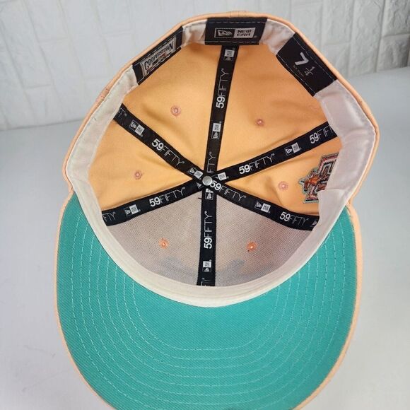 Anaheim Los Angeles Mint Peach 50th Anniversary New Era 59FIFTY Cap Hat 7 1/4 - Picture 10 of 12